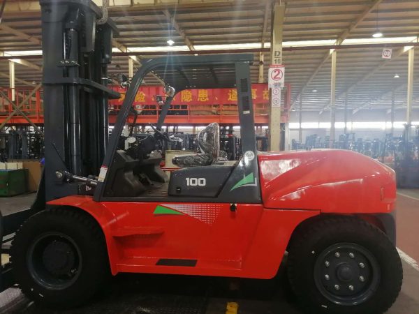 HELI 10 ton heavy duty forklifts CPCD100 forklift reach with flexible fork arm in Mexico - Image 6